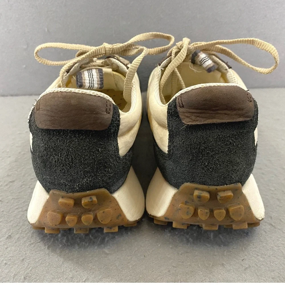 SeaVees Retro Acorn Trainer Womens 9 Black Tan Suede Nylon Platform Sneaker Low